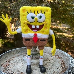 Felted SpanBob figurine